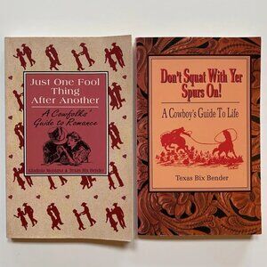 Cowboy Guide Books 1990s Texas Bix Bender & Gladiola Montana Vintage Softcovers